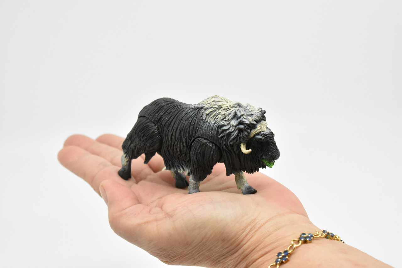 Musk Ox, Muskox, Moveable Legs, Museum Quality, Realistic, Plastic, Animal Design, Educational, Hand Painted, Figure, Lifelike, Model, Replica, Gift    4"  CWG210 BB42