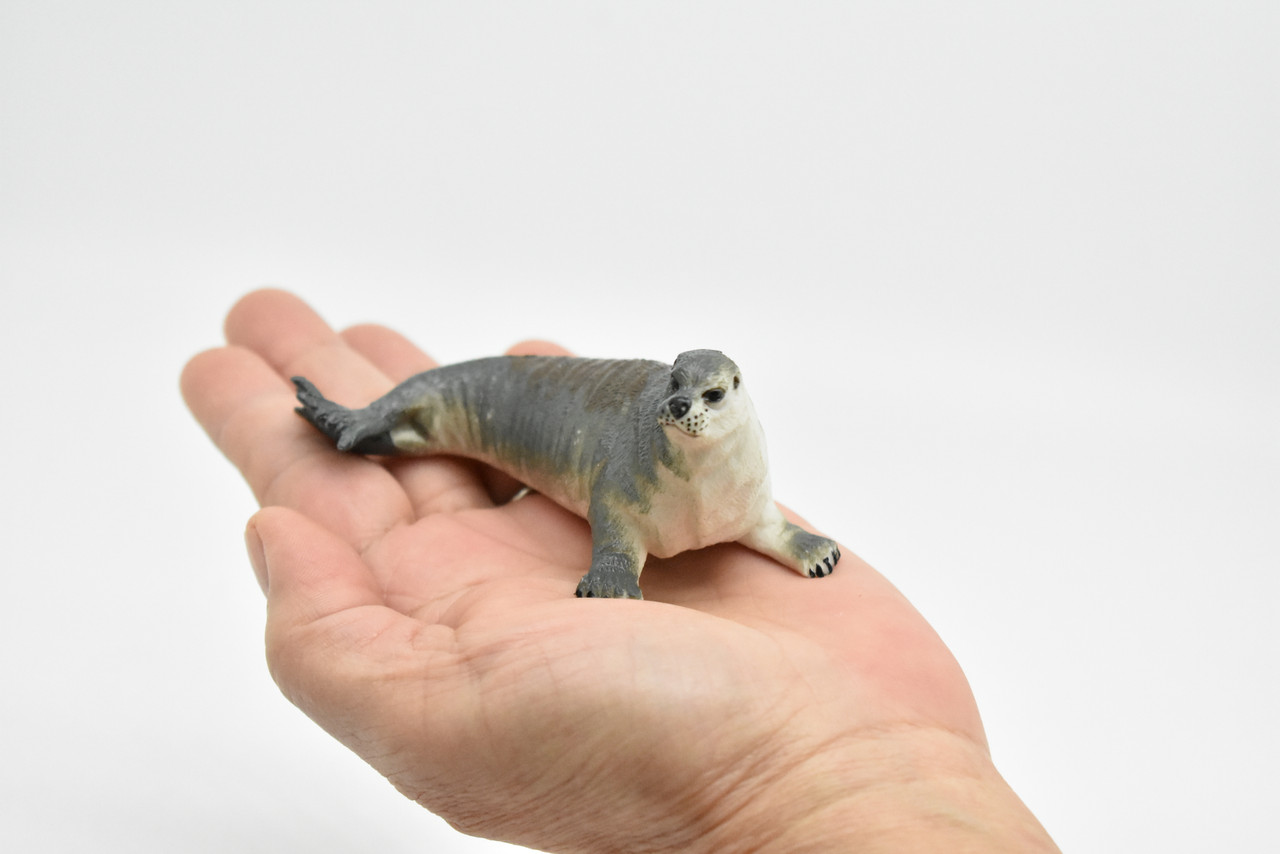 Seal, Grey Seal, Museum Quality, Realistic, Plastic, Animal Design, Educational, Hand Painted, Figure, Lifelike, Model, Replica, Gift   4"    CWG211 BB42