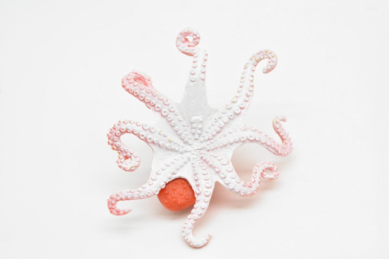 Octopus, Very Nice Rubber Animal, Educational, Toy, Kids, Realistic Figure, Lifelike Model, Figurine, Replica Gift Hand Painted   3"   CWG219 BB46