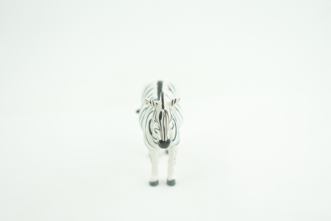 Zebra, African equines, Equidae, High Quality, Hand Painted, Rubber, Realistic, Figure, Model, Replica, Toy, Kids, Educational, Gift,       3 Inches    CWG220 B17