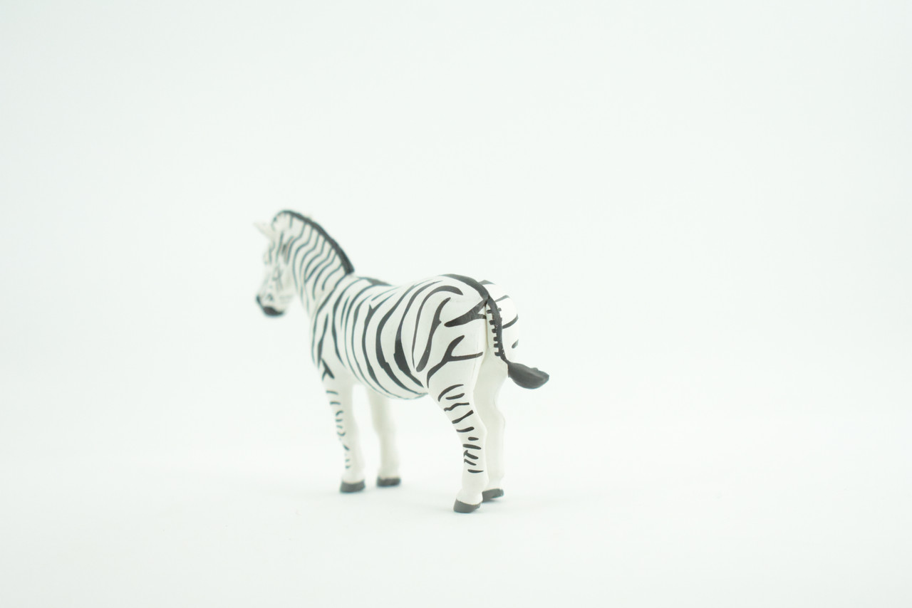 Zebra, African equines, Equidae, High Quality, Hand Painted, Rubber, Realistic, Figure, Model, Replica, Toy, Kids, Educational, Gift,       3 Inches    CWG220 B17
