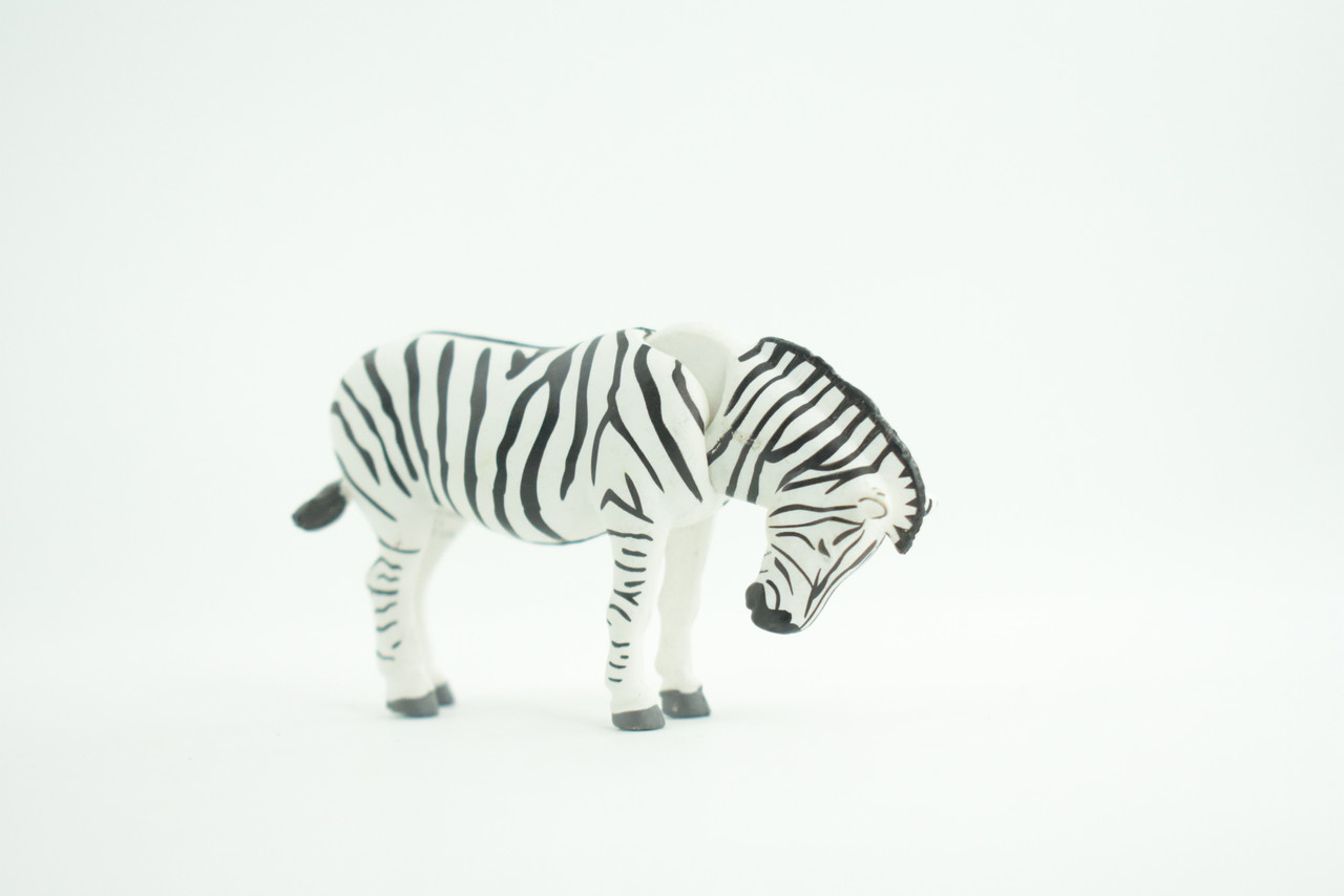 Zebra, African equines, Equidae, High Quality, Hand Painted, Rubber, Realistic, Figure, Model, Replica, Toy, Kids, Educational, Gift,       3 Inches    CWG220 B17