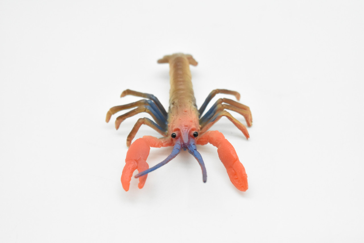 Lobster, Homarus americanus, Hand Painted, Realistic, Solid Rubber, Saltwater, Educational Model,  Figure, Lifelike, Diorama Model, Replica, Toy,  3 Inches.