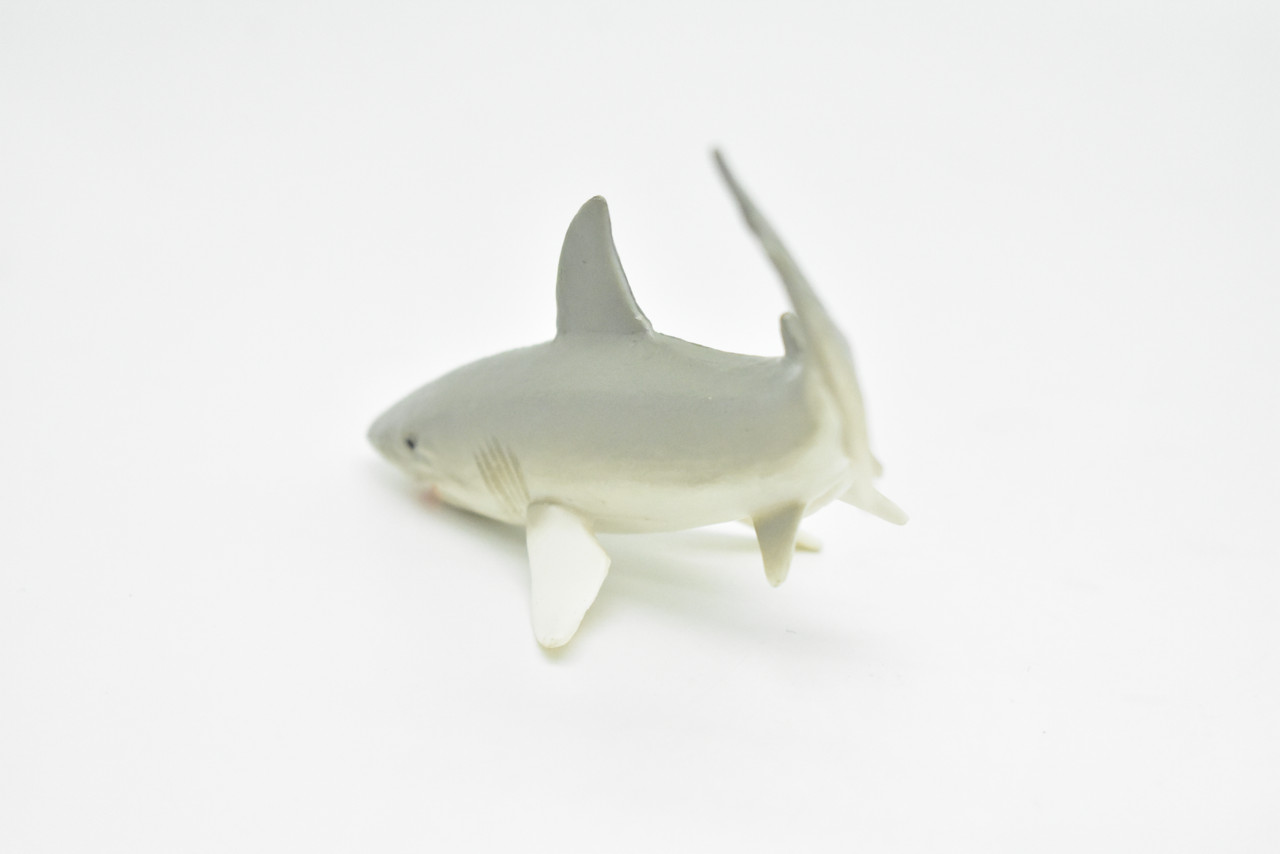 Great White Shark, Very Nice Rubber Animal, Educational, Toy, Kids, Realistic Figure, Lifelike Hand Painted Model, Figurine,    5"   CWG228 BB46