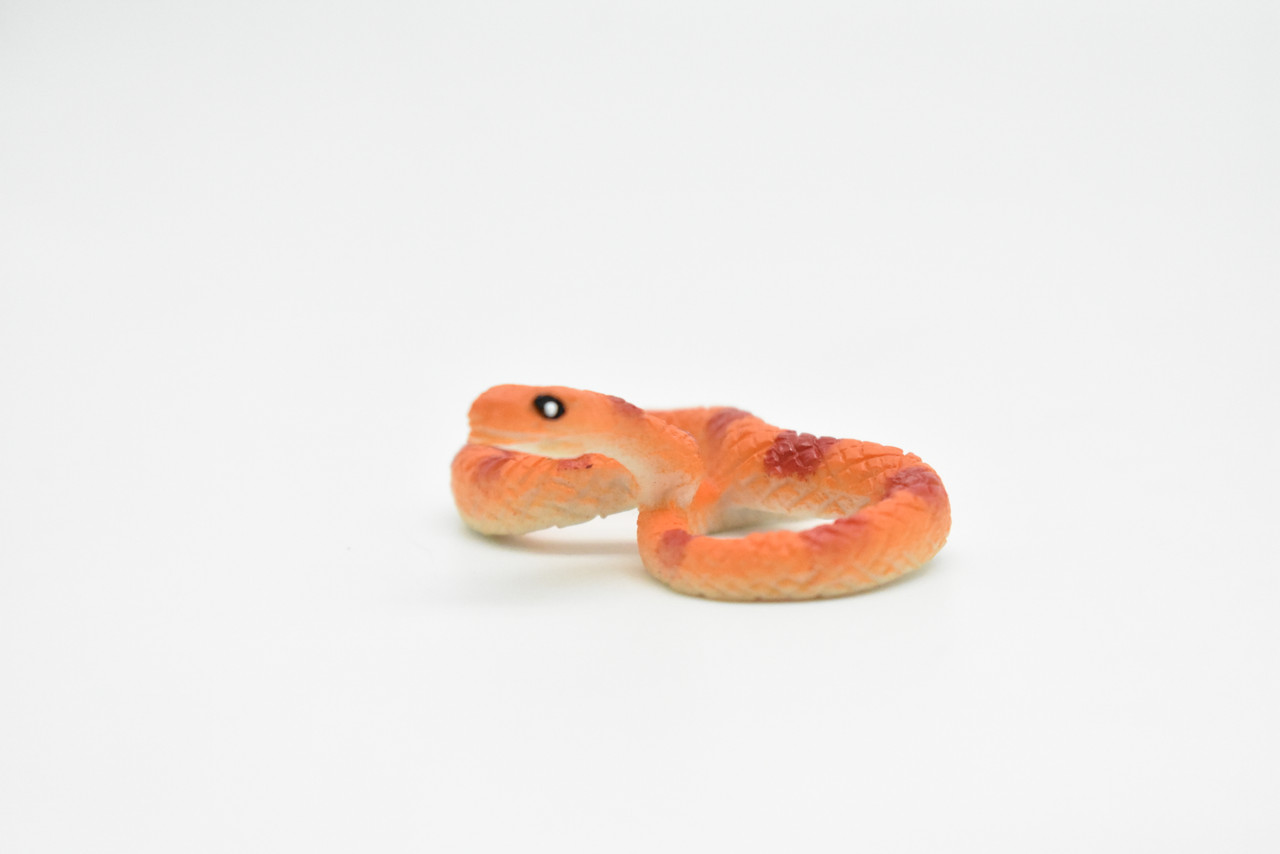 Corn Snake, Orange and Red, Realistic, Plastic, Snake Design, Educational, Hand Painted Toy, Figure, Lifelike, Model, Replica, Gift      2"     CWG230 B306