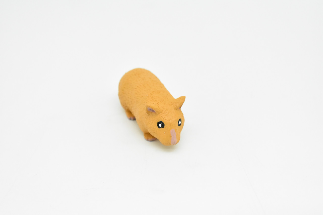Hamster, Educational, Hand Painted, Plastic Animal Design, Figure, Lifelike, Realistic Model, Replica, Gift    2 Inches.