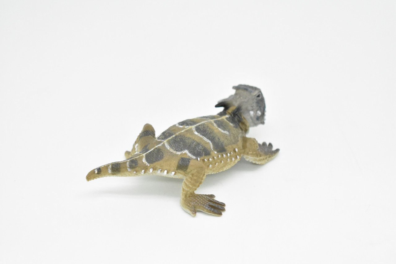 Horned Lizard, Horny Toad, Horntoad, Museum Quality, Realistic, Rubber Reptile, Design, Educational, Hand Painted, Figure, Lifelike, Gift,      4"   CWG244 B239