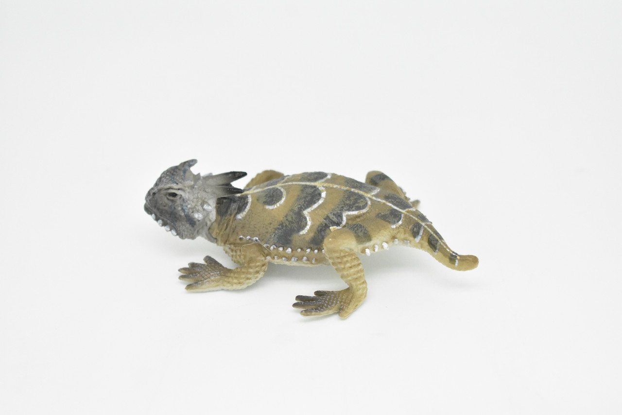 Horned Lizard, Horny Toad, Horntoad, Museum Quality, Realistic, Rubber Reptile, Design, Educational, Hand Painted, Figure, Lifelike, Gift,      4"   CWG244 B239