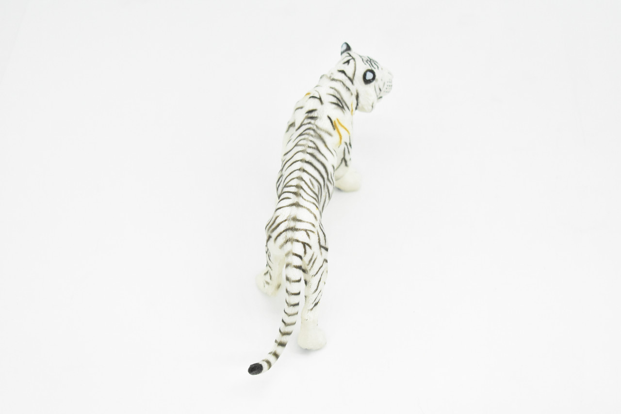 Tiger, White, Museum Quality, Realistic, Rubber, Animal Design, Educational, Hand Painted, Cat Figure, Lifelike, Model, Figurine, Replica, Gift,      6"        CWG245 B239