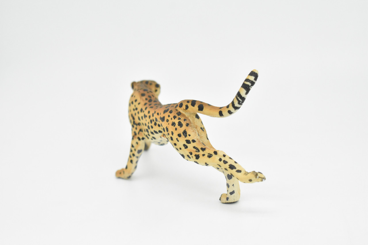 Cheetah, Cat, Museum Quality Rubber Snake, Educational, Realistic Hand Painted Figure, Lifelike Figurine, Replica, Gift,       5"       CWG250 B240