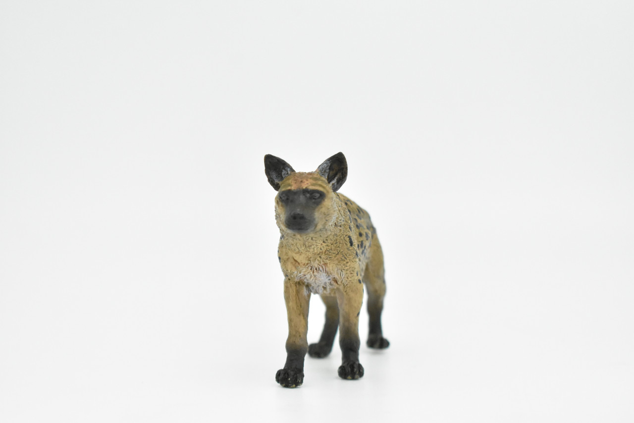 Hyena, Hyaenas, Spotted, Museum Quality Rubber Animal, Educational, Realistic Hand Painted Figure, Lifelike Figurine, Replica, Gift,        3 1/2"       CWG254 B240