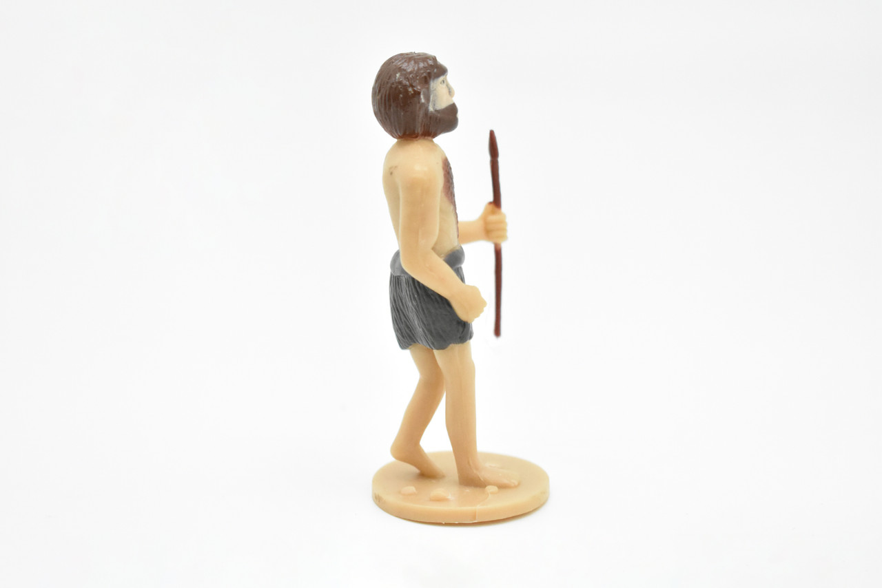 Prehistoric Man, Caveman, With Spear, Very Nice Plastic Reproduction    3"   F4464 B222