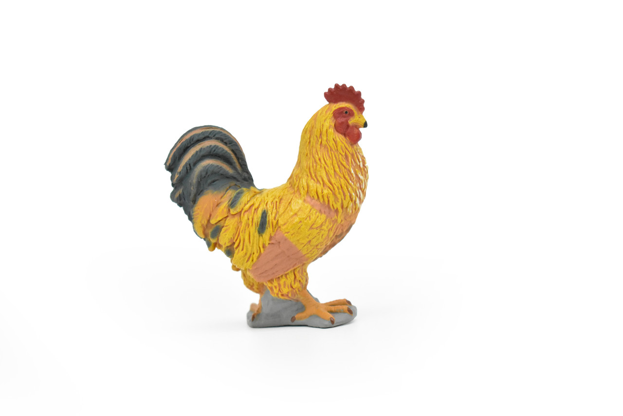 Cockerel Rooster, Plastic Realistic Chicken Toy Model   2 1/2"     F8004-B115
