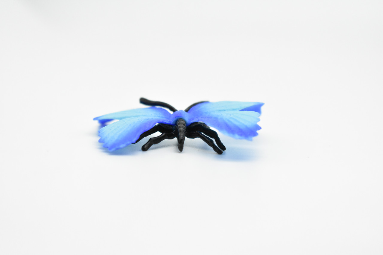 Butterfly, Blue, flexible, Very Nice Rubber Reproduction   2"    F1653 B74