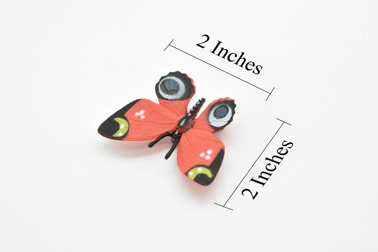 Butterfly, Red, Very Nice Rubber Reproduction    2"     F4469 B46