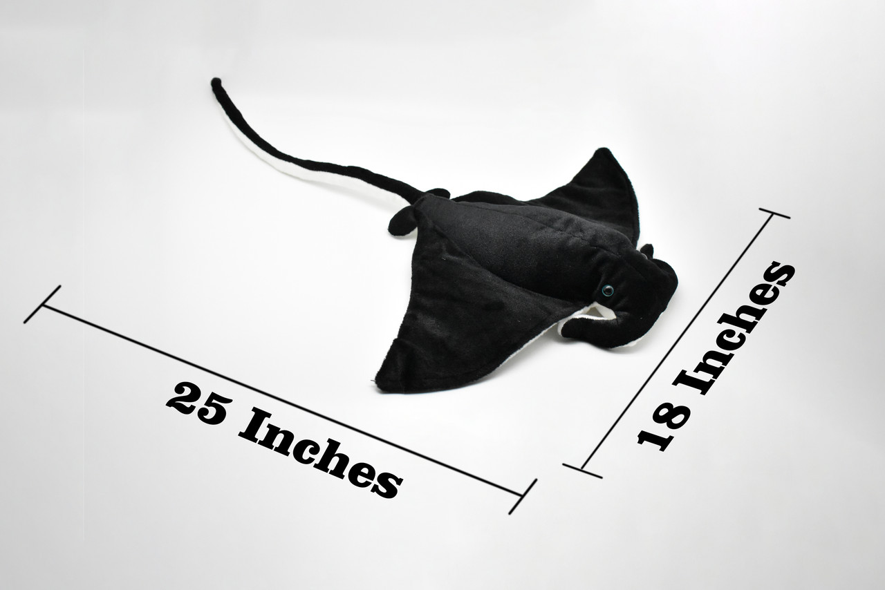 Manta Ray, Devilfish, Mobula, Blanketfish, Very Nice Plush, Stuffed Fish, Educational, Realistic Figure, Lifelike Model, Replica, Toy, Kids,  25 Inches.  