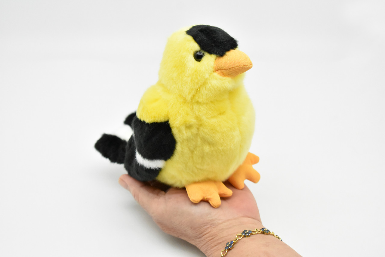 Gold Finch, Bird, Realistic, Lifelike, Stuffed, Bird, Soft, Toy, Educational, Animal, Kids, Gift, Very Nice Plush Animal,       8"
