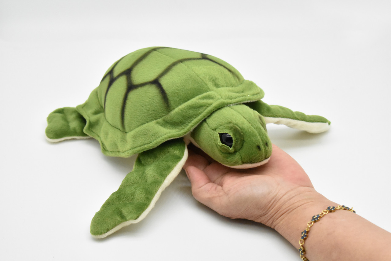 Sea Turtle, Stuffed Reptile, Educational, Toy, Kids, Realistic Figure, Lifelike Very Nice Plush Turtle,       12"  