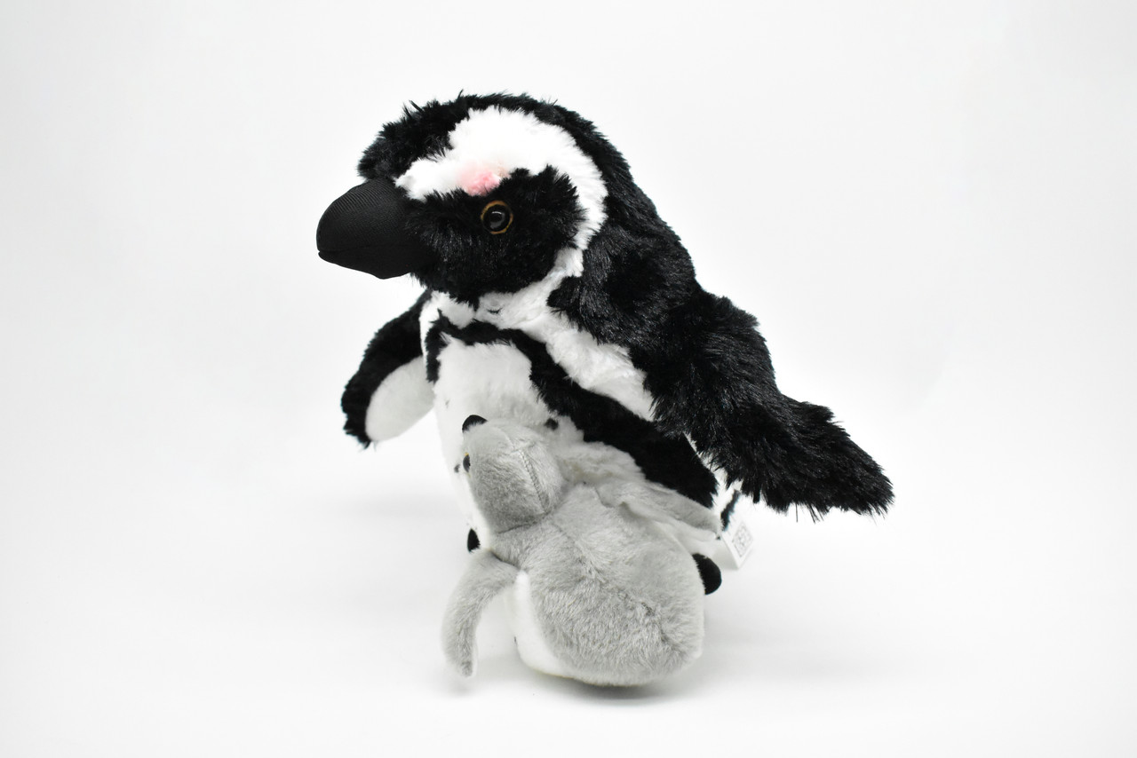 Penguin with Baby, Chick, Very Nice Plush Stuffed Animal     11" Tall     F070 BB12