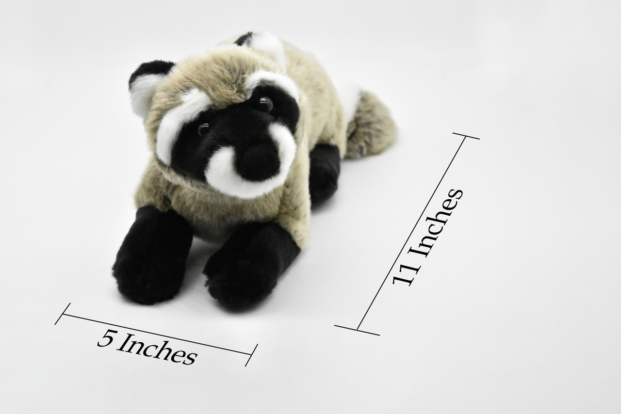 Raccoon, Very Nice Plush, Stuffed Animal, Educational, Toy, Kids, Realistic Figure, Lifelike Model, Replica, Gift,       11"