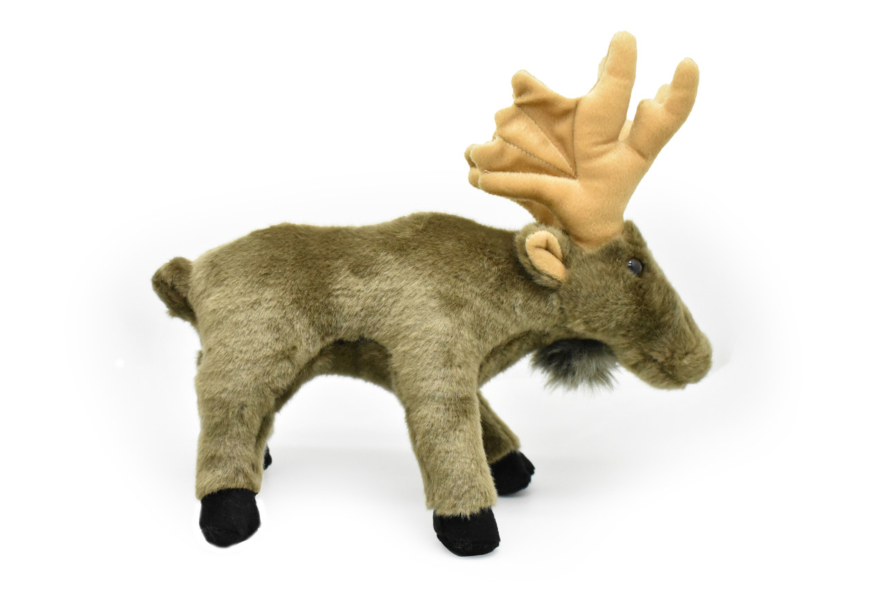 Moose, Realistic, Very Nice Plush, Stuffed Animal, Educational, Toy, Kids, Realistic Figure, Lifelike Model, Replica, Gift,   11"
