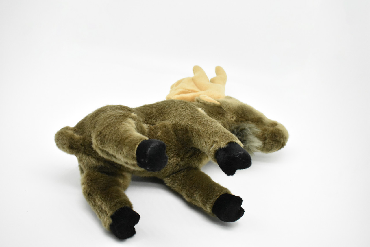 Moose Plush Toy, Realistic Stuffed Animal, Realistic, Soft Plush, Stuffed Moose, Educational, Toy, Kids, Realistic Figure, Lifelike Model, Replica, Gift,   11"  F4510 BB52    