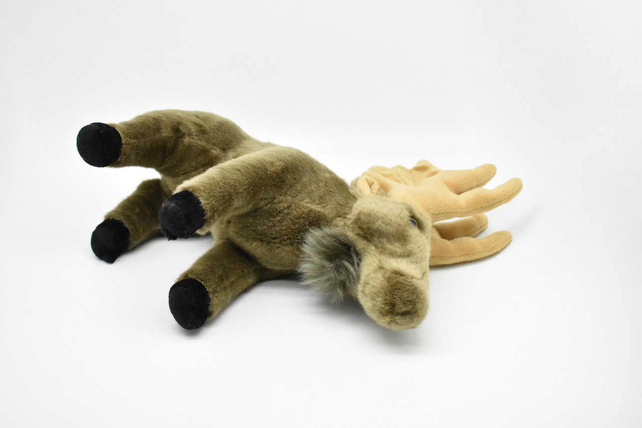 Moose Plush Toy, Realistic Stuffed Animal, Realistic, Soft Plush, Stuffed Moose, Educational, Toy, Kids, Realistic Figure, Lifelike Model, Replica, Gift,   11"  F4510 BB52    