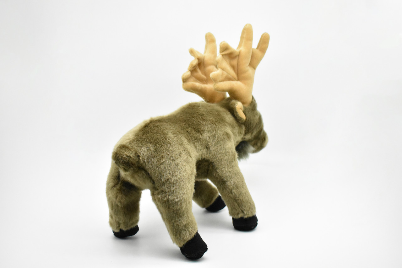 Moose Plush Toy, Realistic Stuffed Animal, Realistic, Soft Plush, Stuffed Moose, Educational, Toy, Kids, Realistic Figure, Lifelike Model, Replica, Gift,   11"  F4510 BB52    