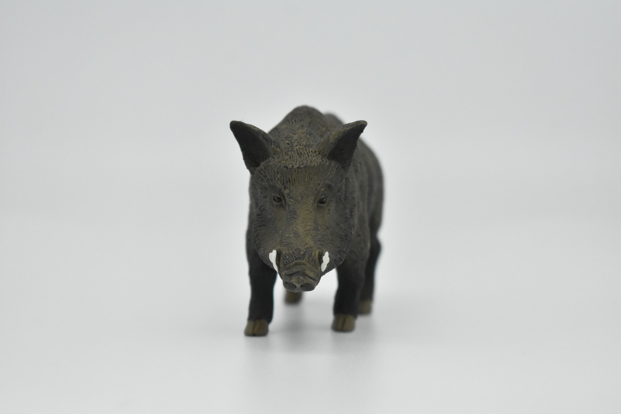 Boar, Wild Pig, Museum Quality Plastic Animal, Educational, Toy, Kids, Realistic Hand Painted Figure, Lifelike Model, Figurine, Replica, Gift,    3 1/2"   SF04 B67