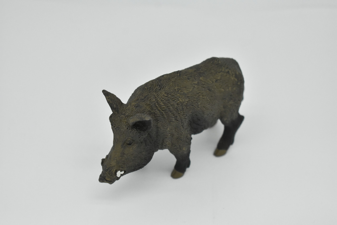 Boar, Wild Pig, Museum Quality Plastic Animal, Educational, Toy, Kids, Realistic Hand Painted Figure, Lifelike Model, Figurine, Replica, Gift,    3 1/2"   SF04 B67