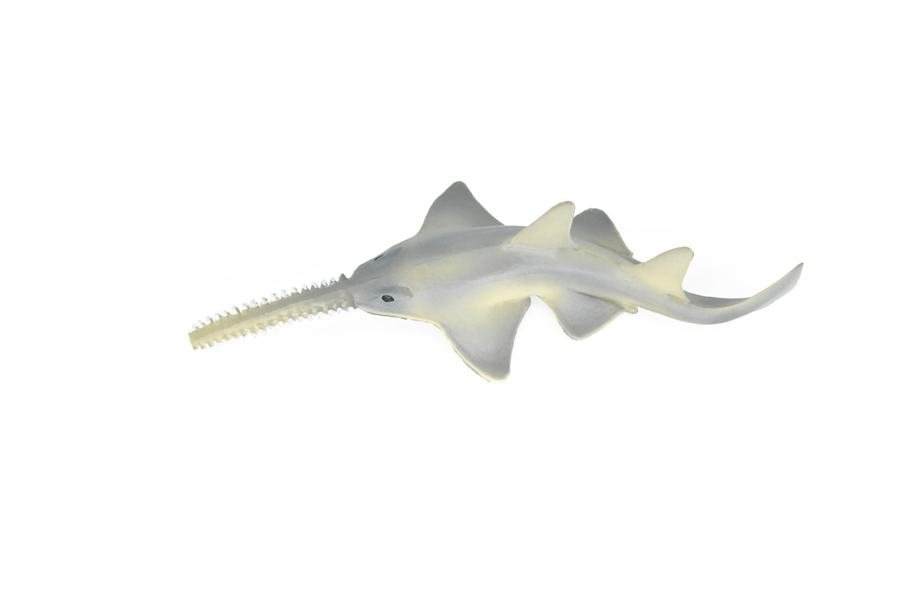 Sawfish, Carpenter shark, Museum Quality, Educational, Rubber Fish, Hand Painted, Realistic Toy Figure, Diorama Model, Kids,  6 Inches.