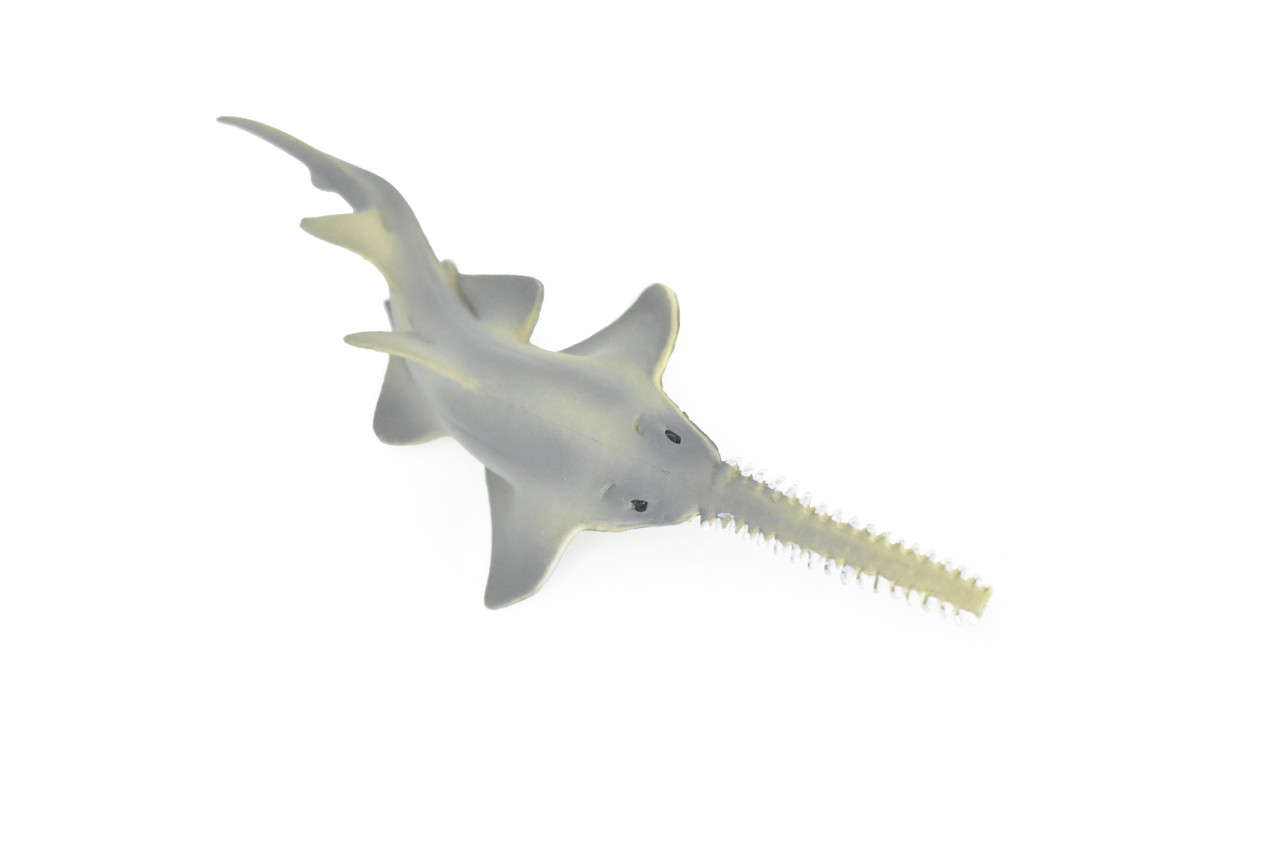 Sawfish, Carpenter shark, Ray, Very Realistic Rubber Figure, Model, Educational, Animal, Hand Painted Figurines,    6"     CH022 BB72