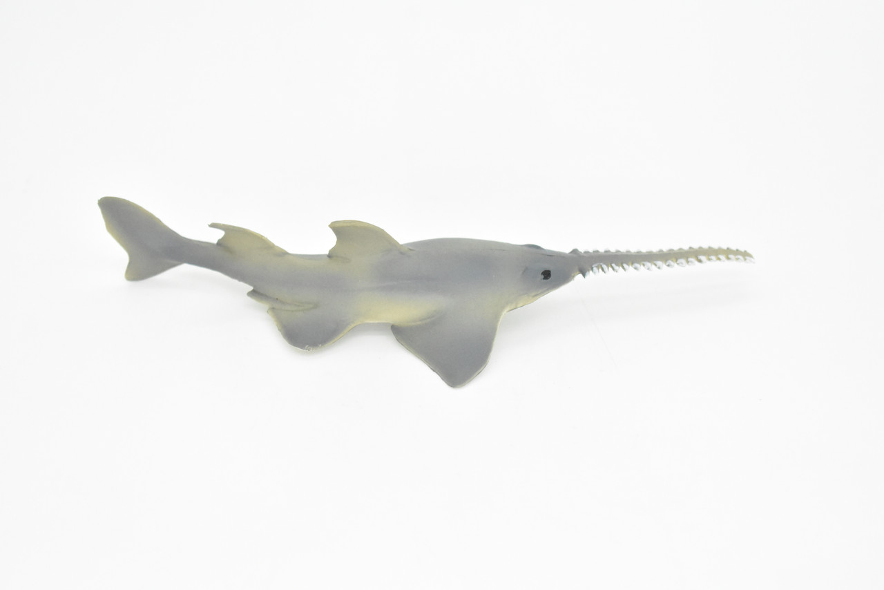 Sawfish, Carpenter shark, Museum Quality, Educational, Rubber Fish, Hand Painted, Realistic Toy Figure, Diorama Model, Kids,  6 Inches.