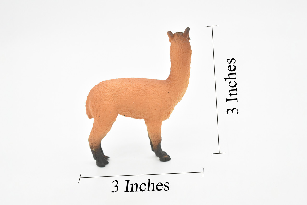 Alpaca, Very Realistic Rubber Reproduction, Hand Painted Figurines,  3"    CH042 BB76