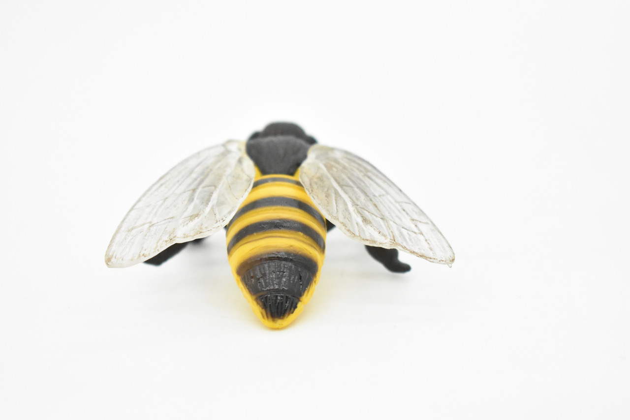 Wasp Toy, Bee, Very Realistic Rubber Figure, Model, Educational, Animal, Hand Painted Figurines,  3"    CH043 BB76