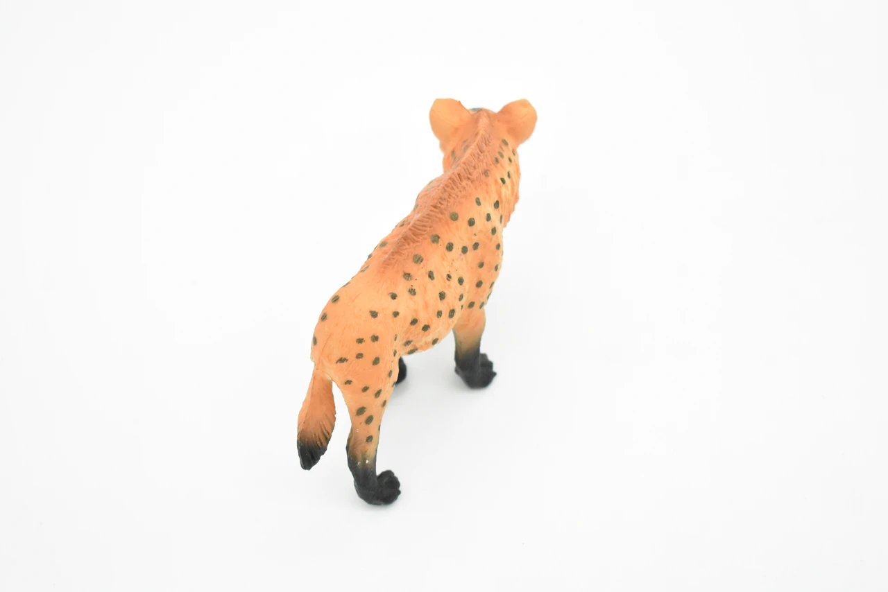 Spotted Hyena, Crocuta crocuta, Museum Quality, Hand Painted, Educational, Rubber Animal, Realistic Toy Figure, Diorama Model, Kids,  4 1/2 Inches.