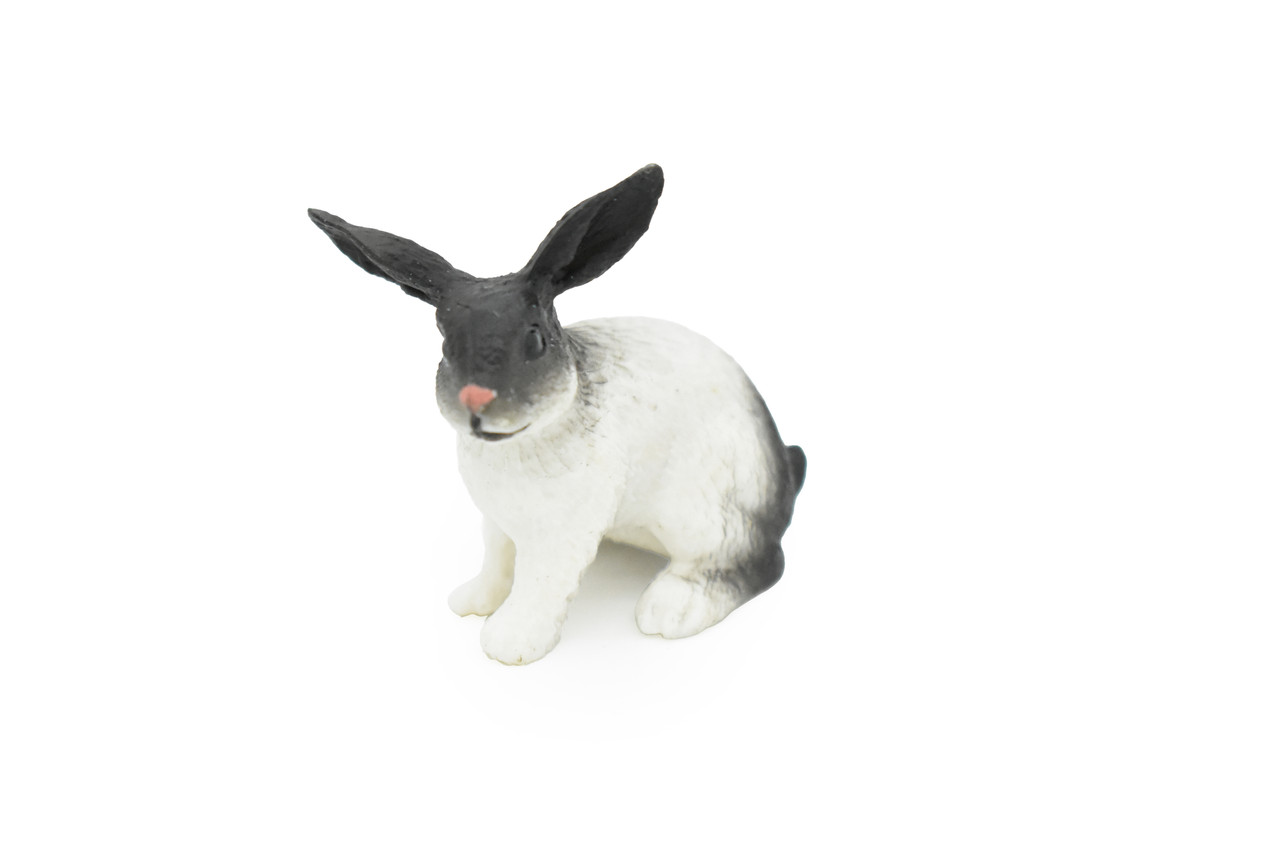 Rabbit, Bunny Rabbits, Domestic, Realistic Rubber Reproduction, Hand  Painted Figurines, 2 CH052 BB77