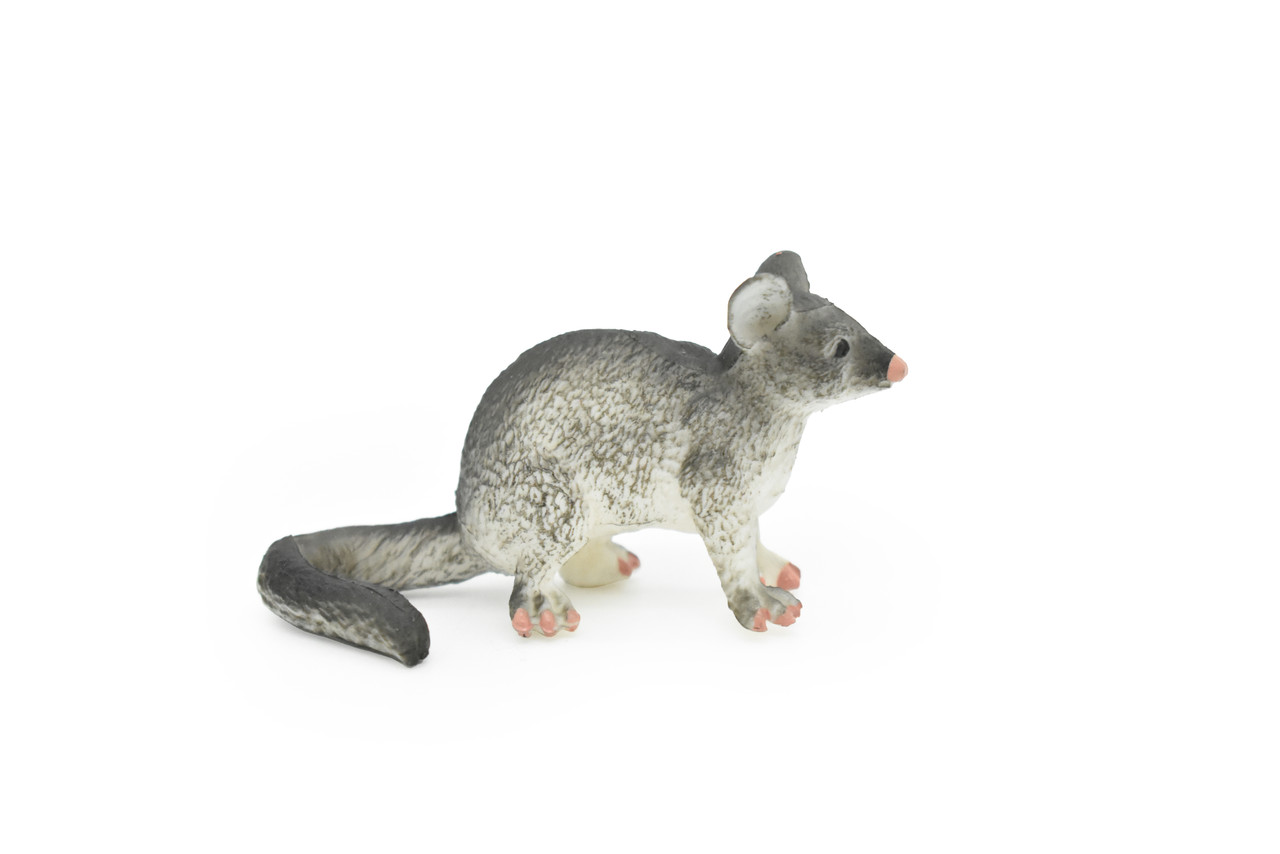 Opossum, Possum, Marsupial, Very Realistic Rubber Figure, Hand Painted, Rubber Mammal, Realistic Toy Figure, Replica, Kids, Educational, 2 1/2 Inches. 