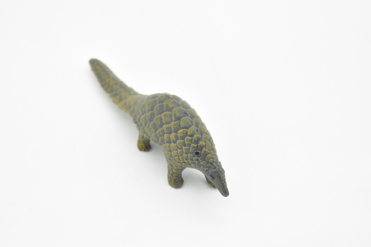 Pangolin Toy, Scaly Anteaters, Very Realistic Rubber Figure, Model, Educational, Animal, Hand Painted Figurines, 5" CH067 BB79