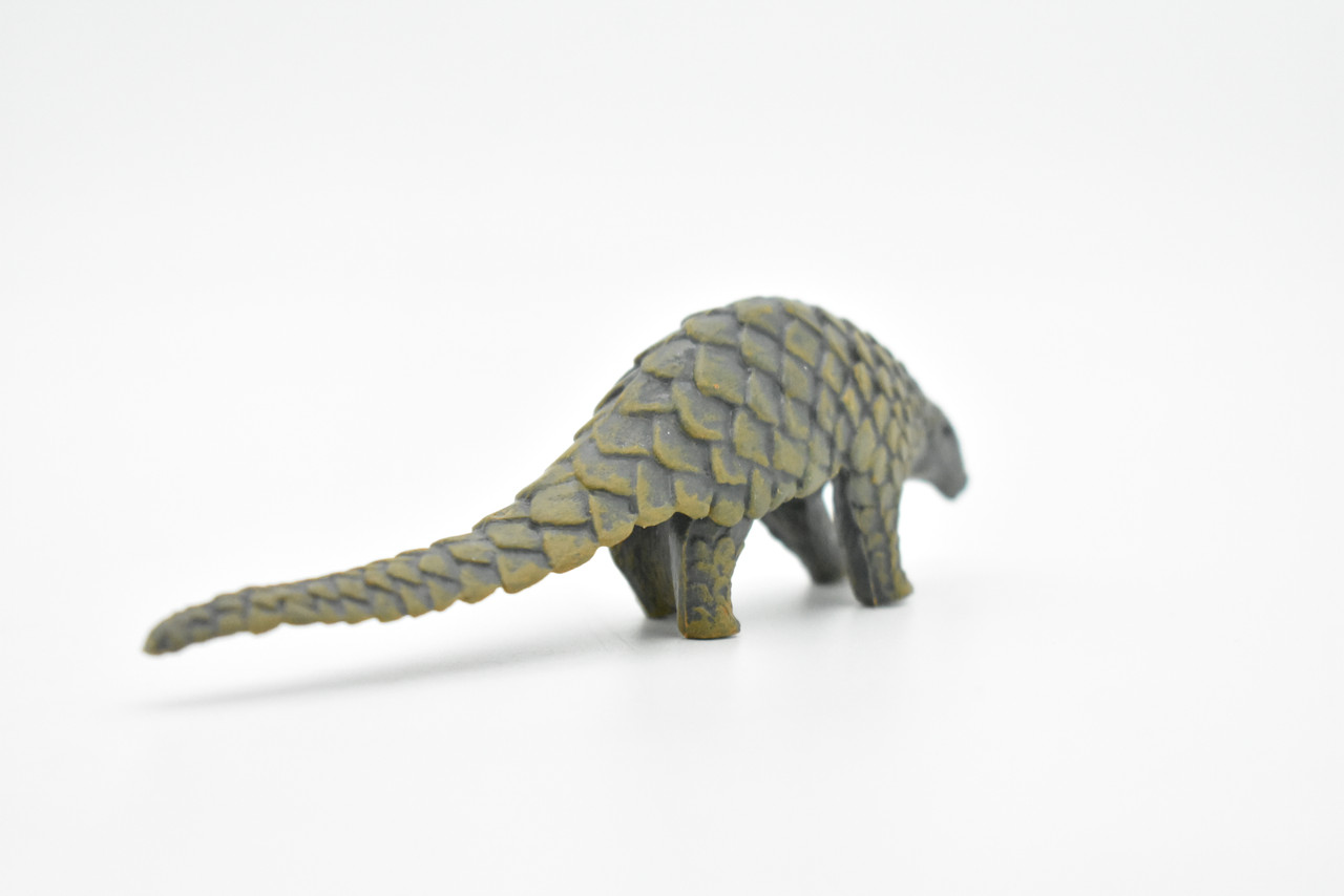 Pangolin, Scaly Anteaters, Museum Quality, Hand Painted, Educational, Rubber Animal, Realistic Toy Figure, Diorama Model, Kids,  5 Inches.