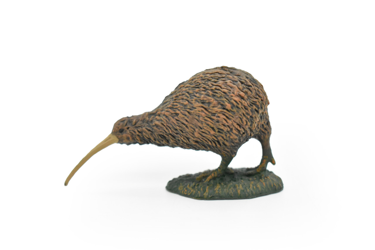 Kiwi, Kee Wee, Tokoeka Bird, Museum Quality, Rubber Bird, Hand Painted, Realistic Toy Figure, Diorama Model, Kids, Educational, 2 1/2 Inches. 