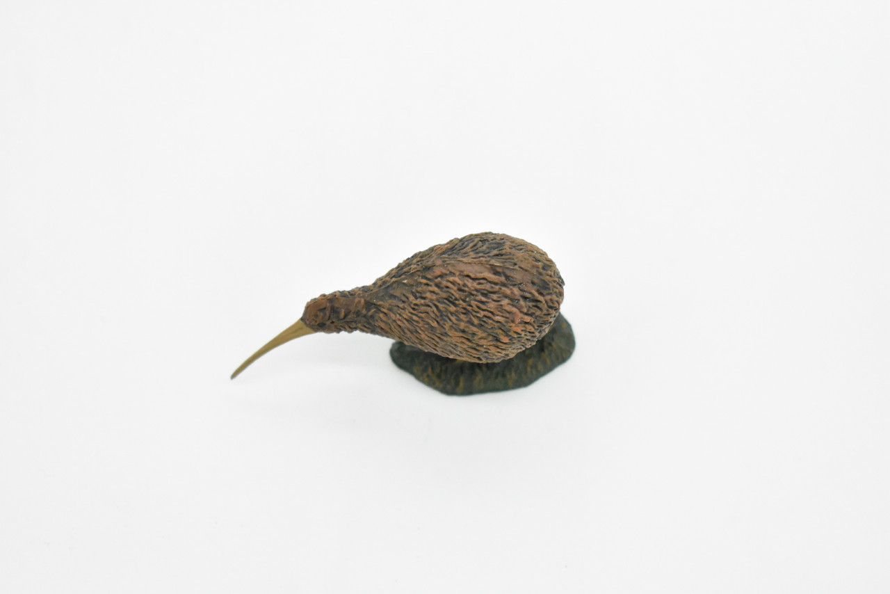 Kiwi, Kee Wee, Tokoeka Bird, Museum Quality, Rubber Bird, Hand Painted, Realistic Toy Figure, Diorama Model, Kids, Educational, 2 1/2 Inches. 