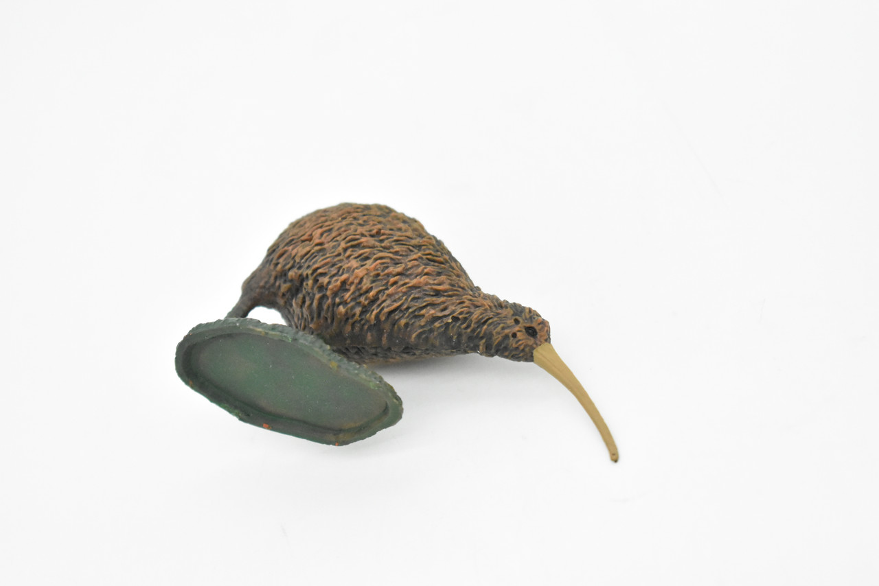 Kiwi, Kee Wee, Tokoeka Bird, Museum Quality, Rubber Bird, Hand Painted, Realistic Toy Figure, Diorama Model, Kids, Educational, 2 1/2 Inches. 
