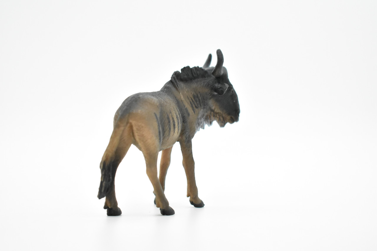 Wildebeest Toy, Antelopes, Gnu, Very Realistic Rubber Figure, Model, Educational, Animal, Hand Painted Figurines,  4"    CH071 BB80