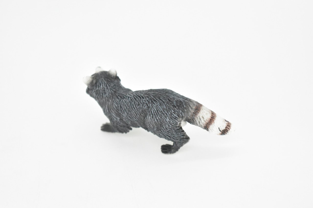 Raccoon Toy, Very Realistic Rubber Figure, Model, Educational, Animal, Hand Painted Figurines,       3"       CH080 BB82