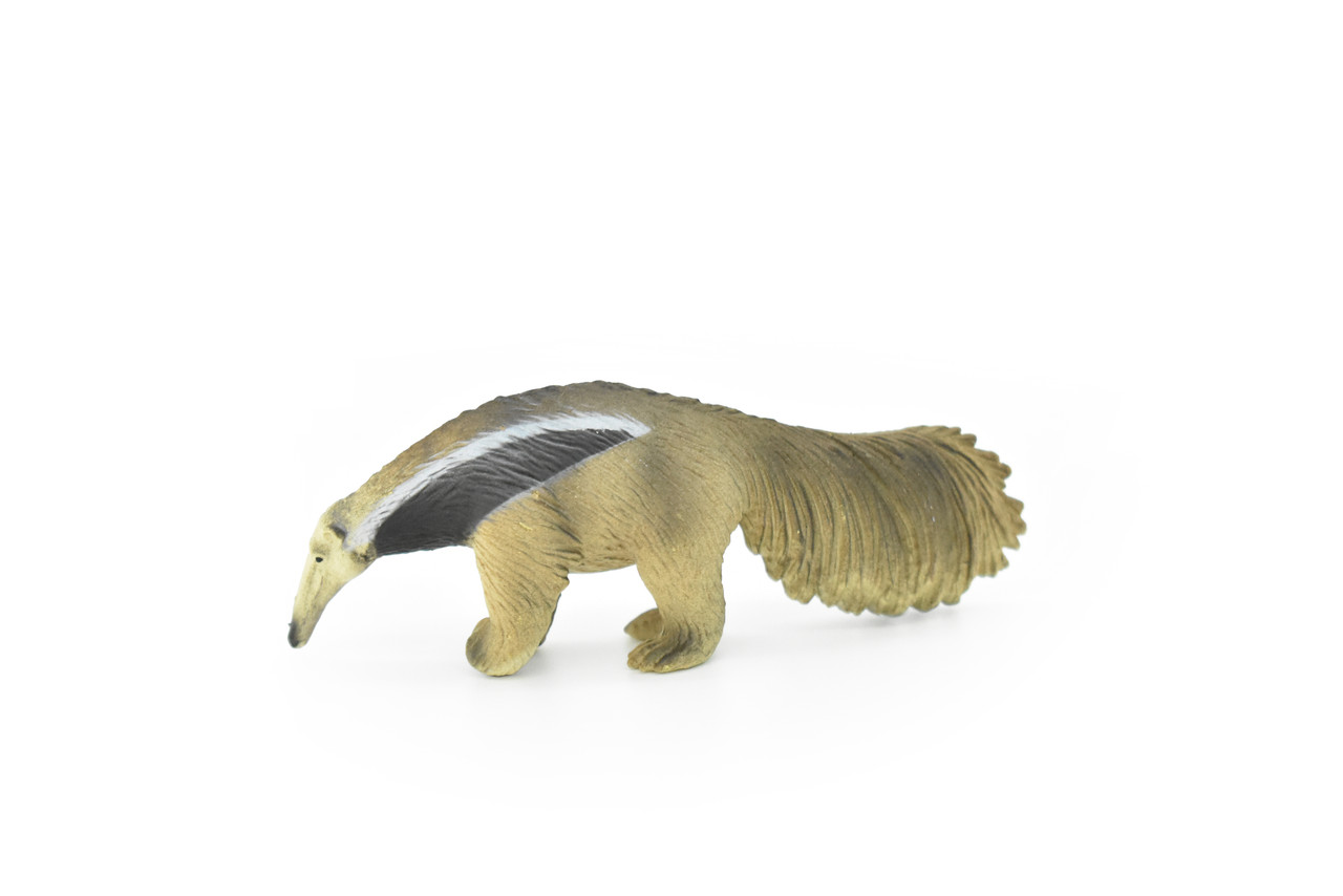 Anteater Toy, Giant, Vermilingua, Very Realistic Rubber Figure, Model, Educational, Animal, Hand Painted Figurines,      4"    CH087 BB83