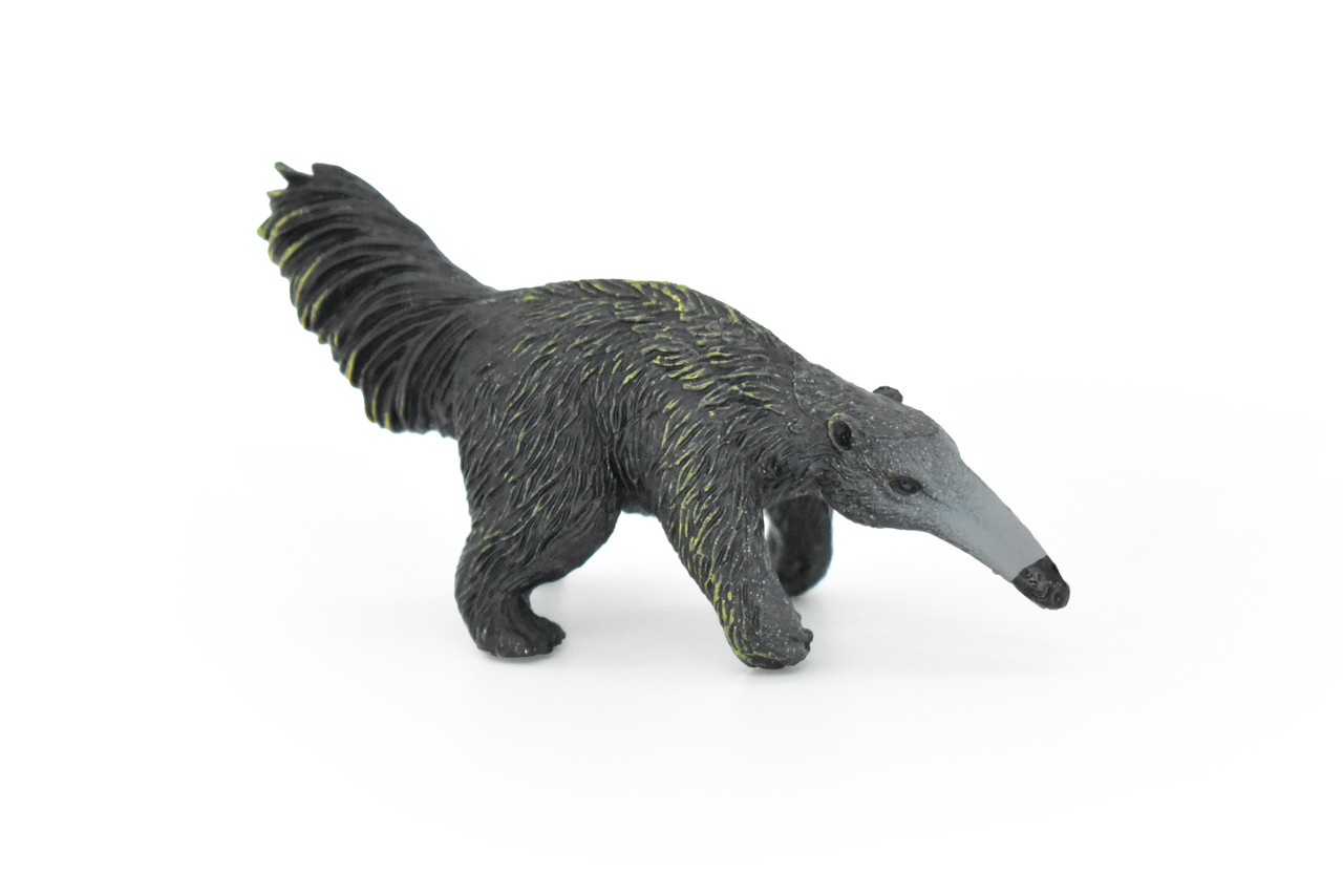 Anteater Toy, Baby, Vermilingua, Very Realistic Rubber Figure, Model, Educational, Animal, Hand Painted Figurines, 3" CH092 BB84