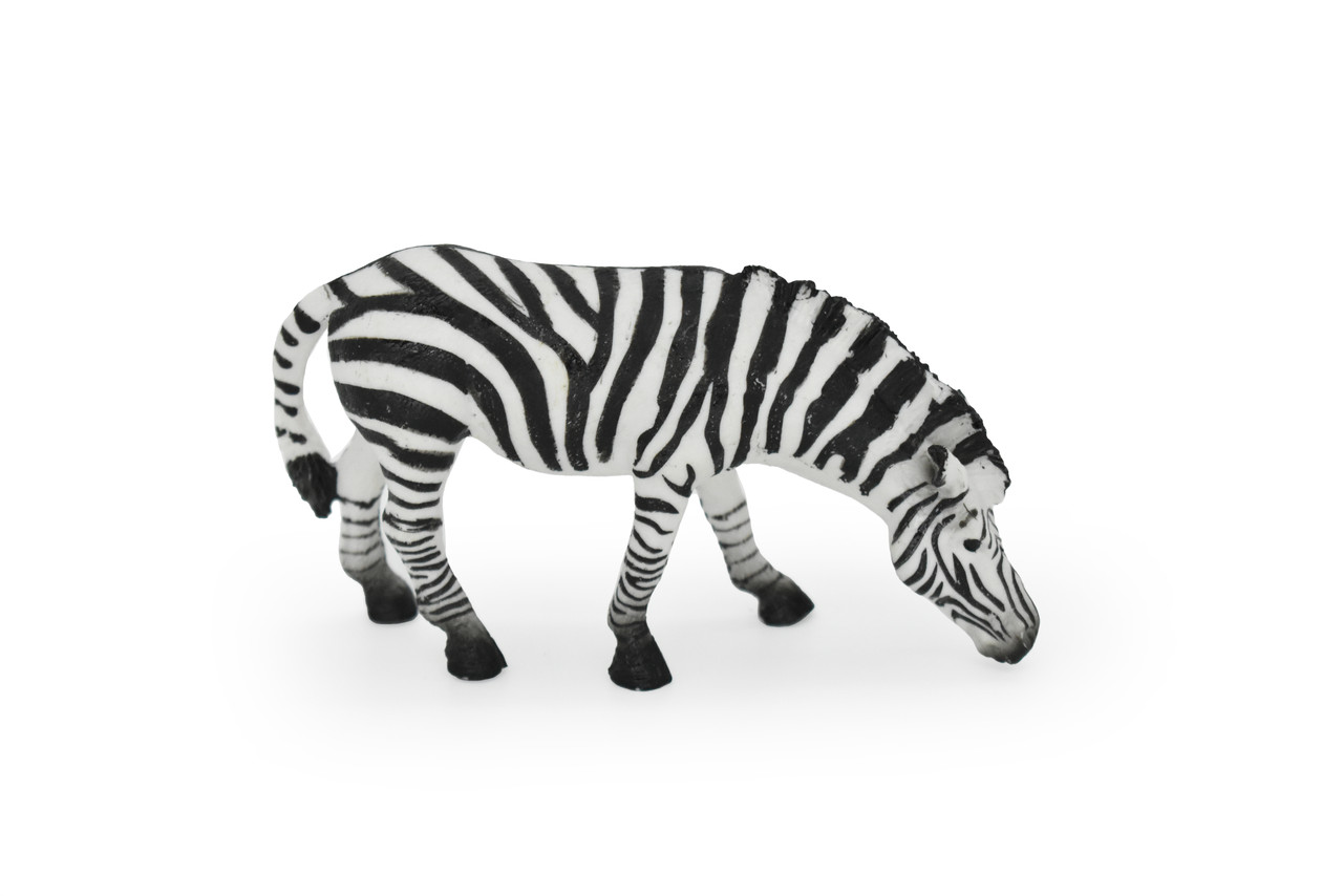 Zebra Toy, Getting a Drink, Africa, Savannah, Drinking, Very Realistic Rubber Figure, Model, Educational, Animal, Hand Painted Figurines,      5"    CH0103 BB88