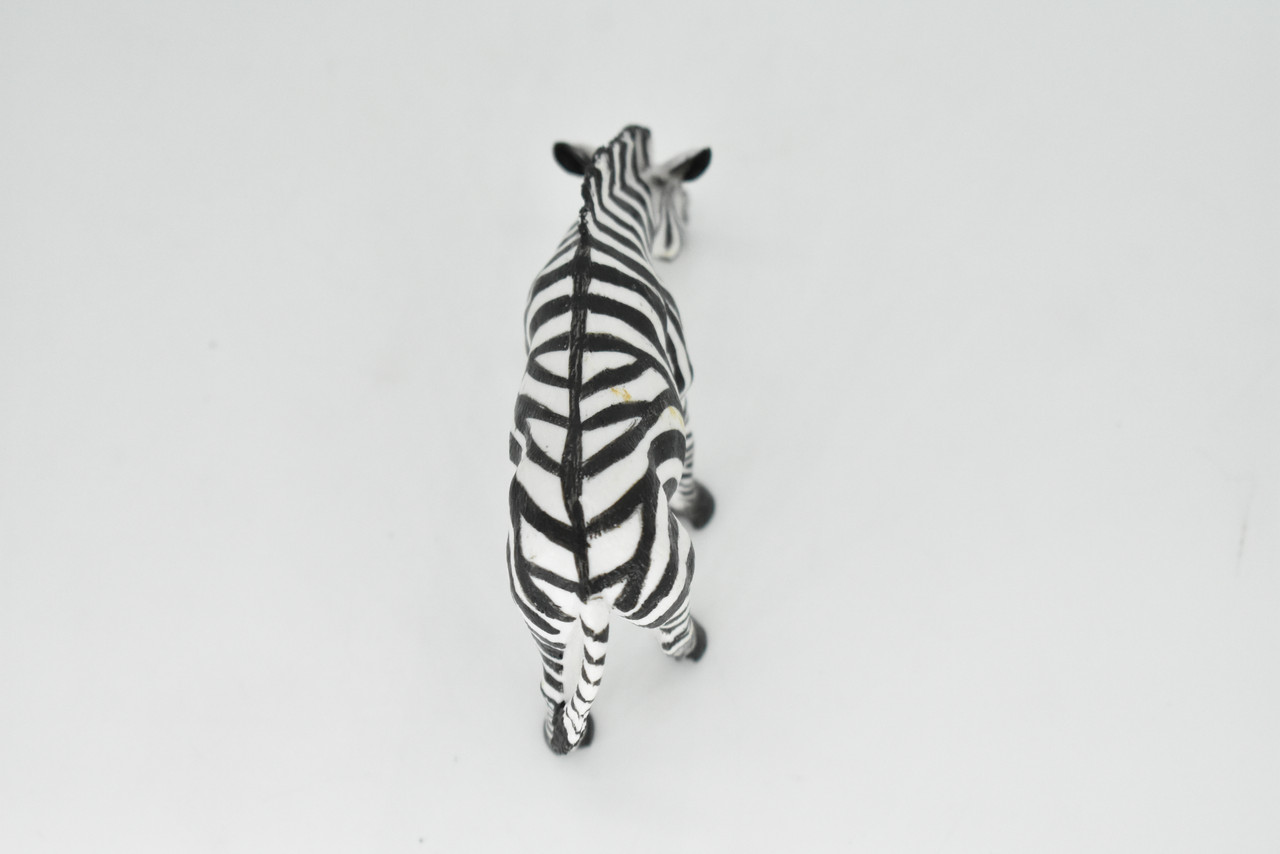 Zebra Toy, Getting a Drink, Africa, Savannah, Drinking, Very Realistic Rubber Figure, Model, Educational, Animal, Hand Painted Figurines,      5"    CH0103 BB88