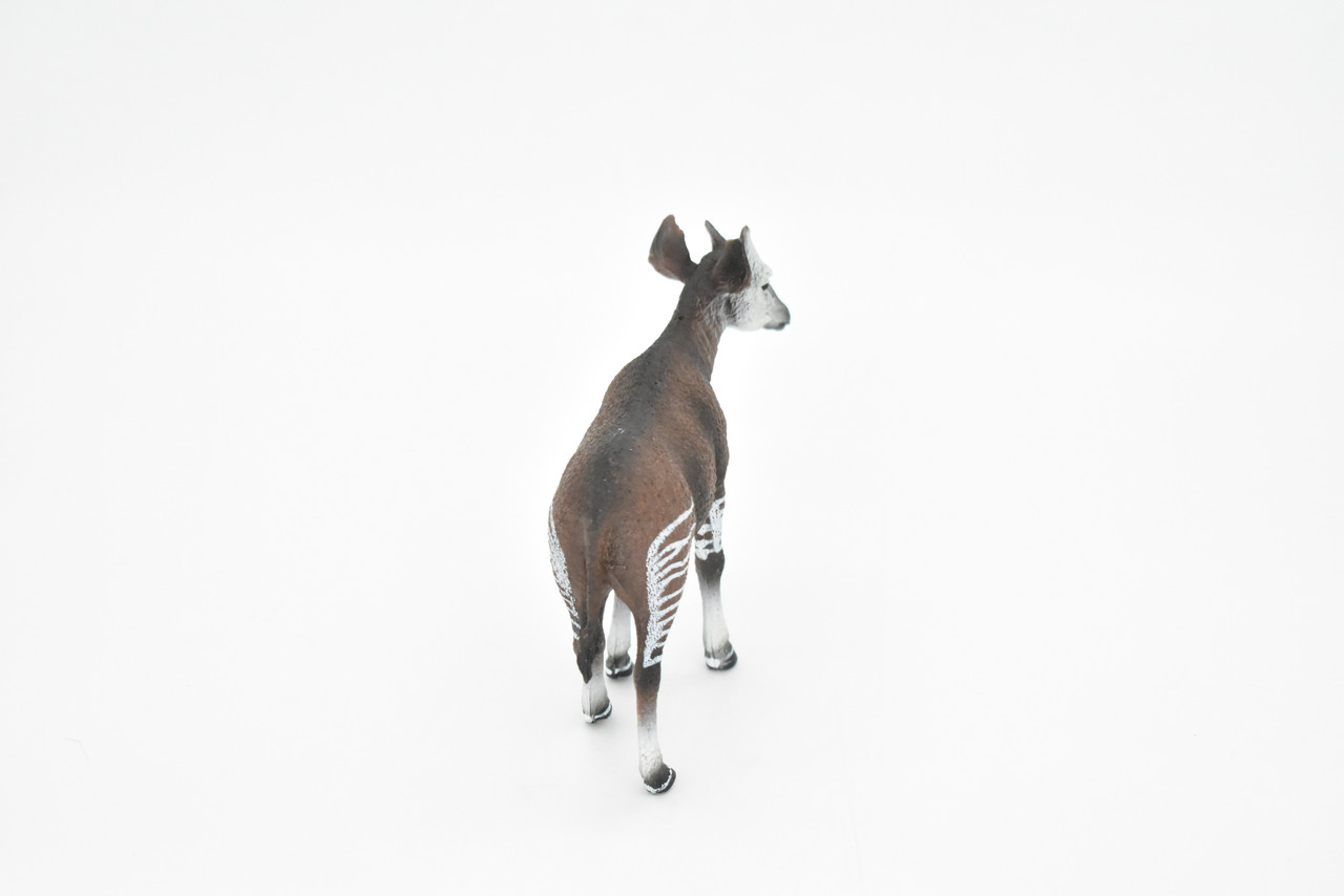 Okapi Toy, Forest Giraffe, Very Realistic Rubber Figure, Model, Educational, Animal, Hand Painted Figurines, 4.5" CH0104 BB88